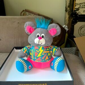 Vintage Cloud 9 Neon plush Mouse Collectible Doll.